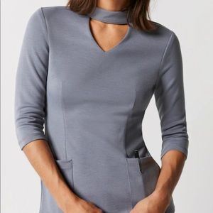 Jaanuu grey scrub top size S NWOT